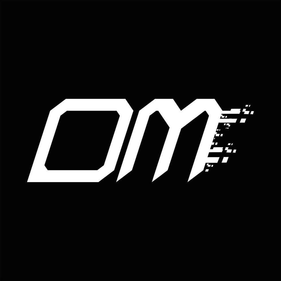 dm logo monogramma astratto velocità tecnologia design modello vettore