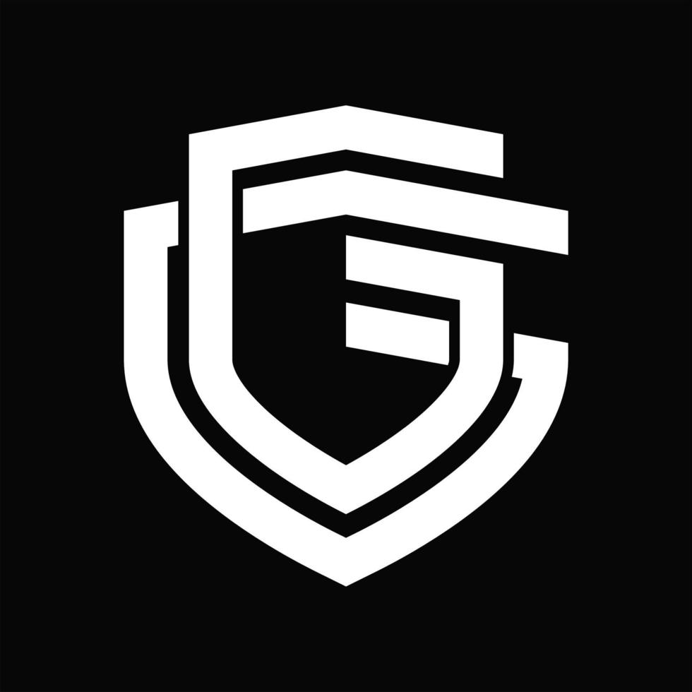 gg logo monogramma Vintage ▾ design modello vettore