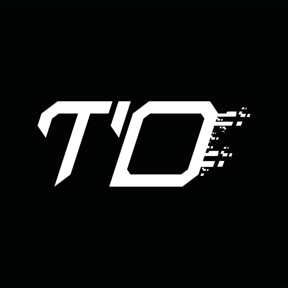 td logo monogramma astratto velocità tecnologia design modello vettore