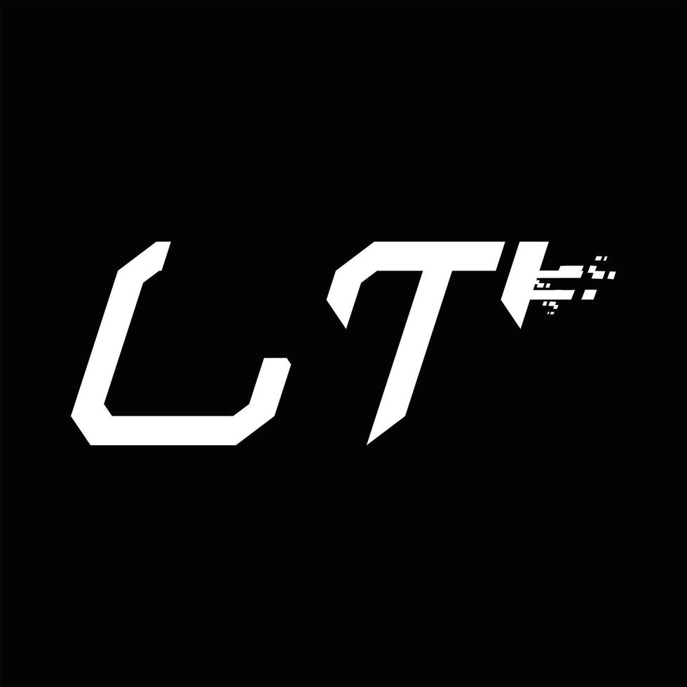 lt logo monogramma astratto velocità tecnologia design modello vettore