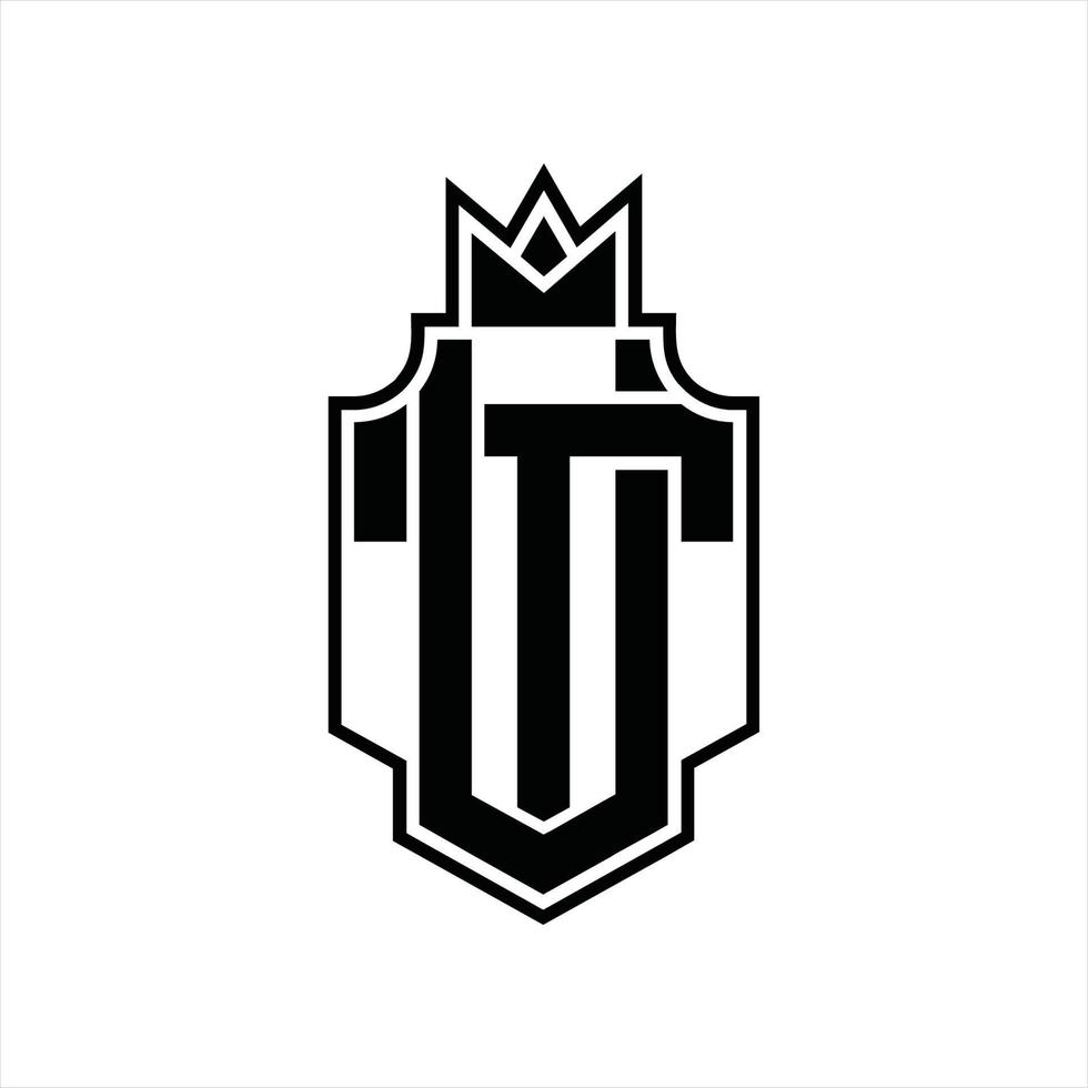 ut logo monogramma design modello vettore