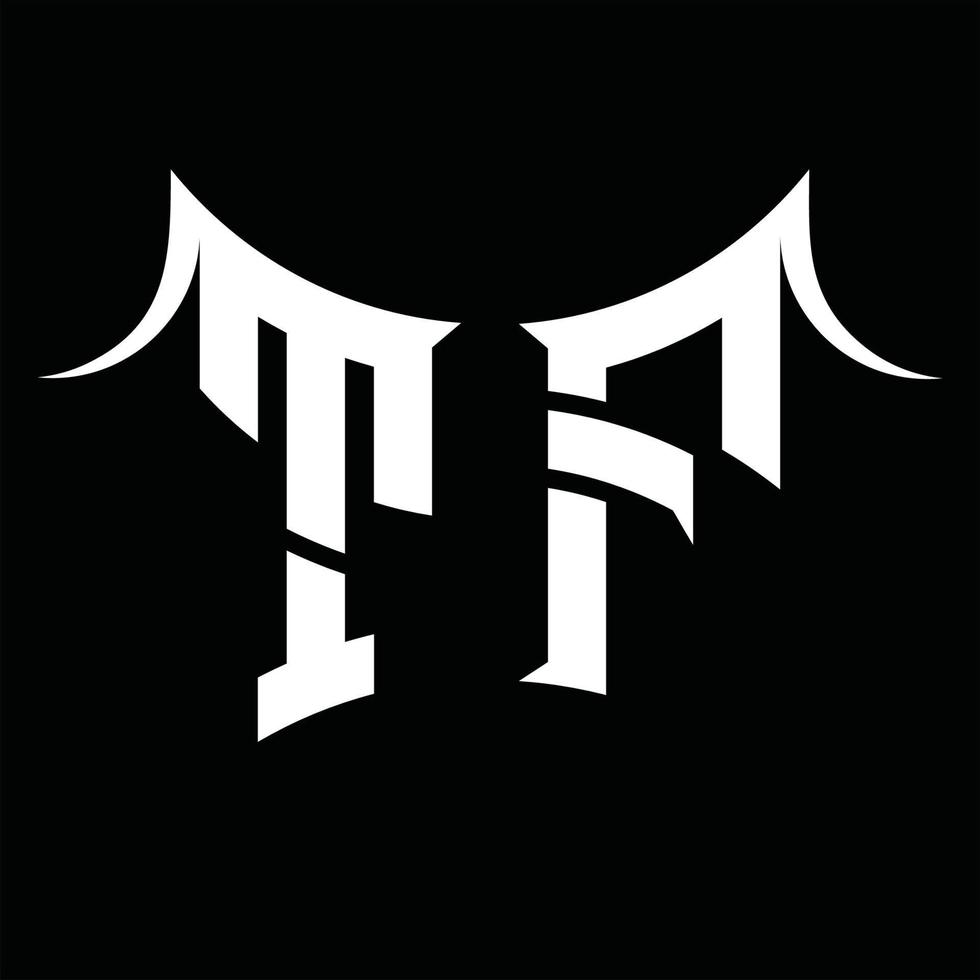 tf logo monogramma con astratto forma design modello vettore