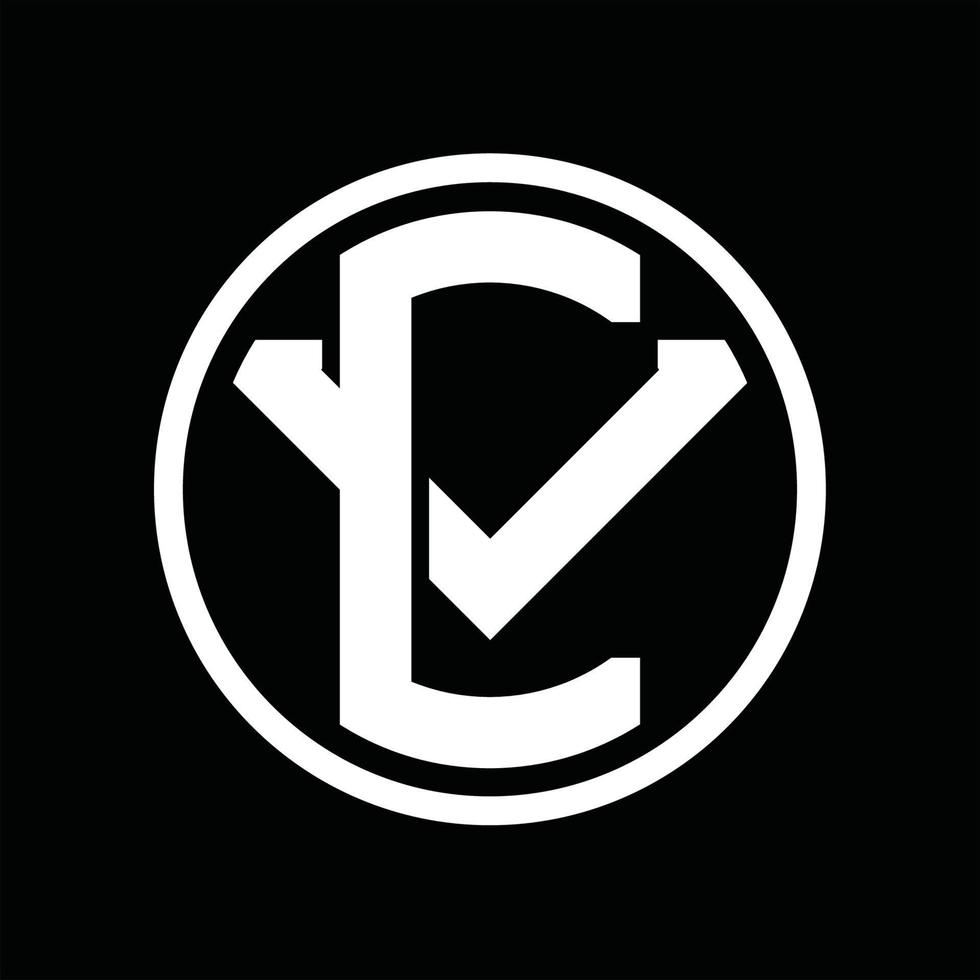CV logo monogramma design modello vettore