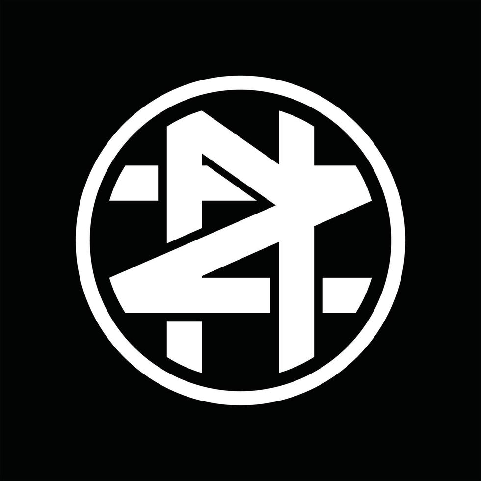 nz logo monogramma design modello vettore