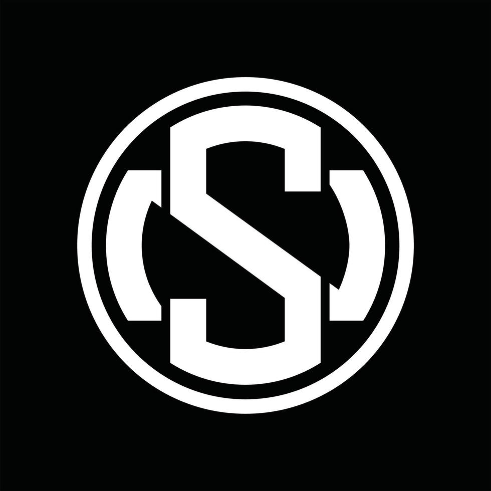 sn logo monogramma design modello vettore