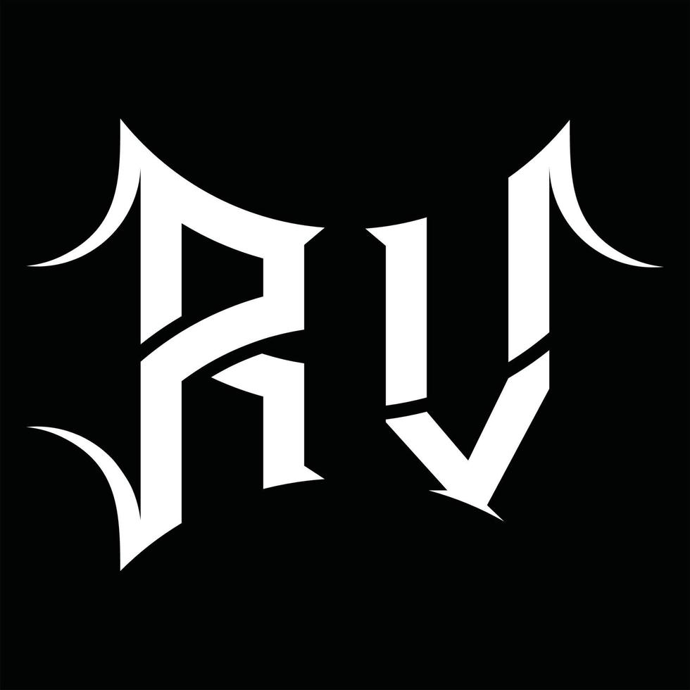 rv logo monogramma con astratto forma design modello vettore