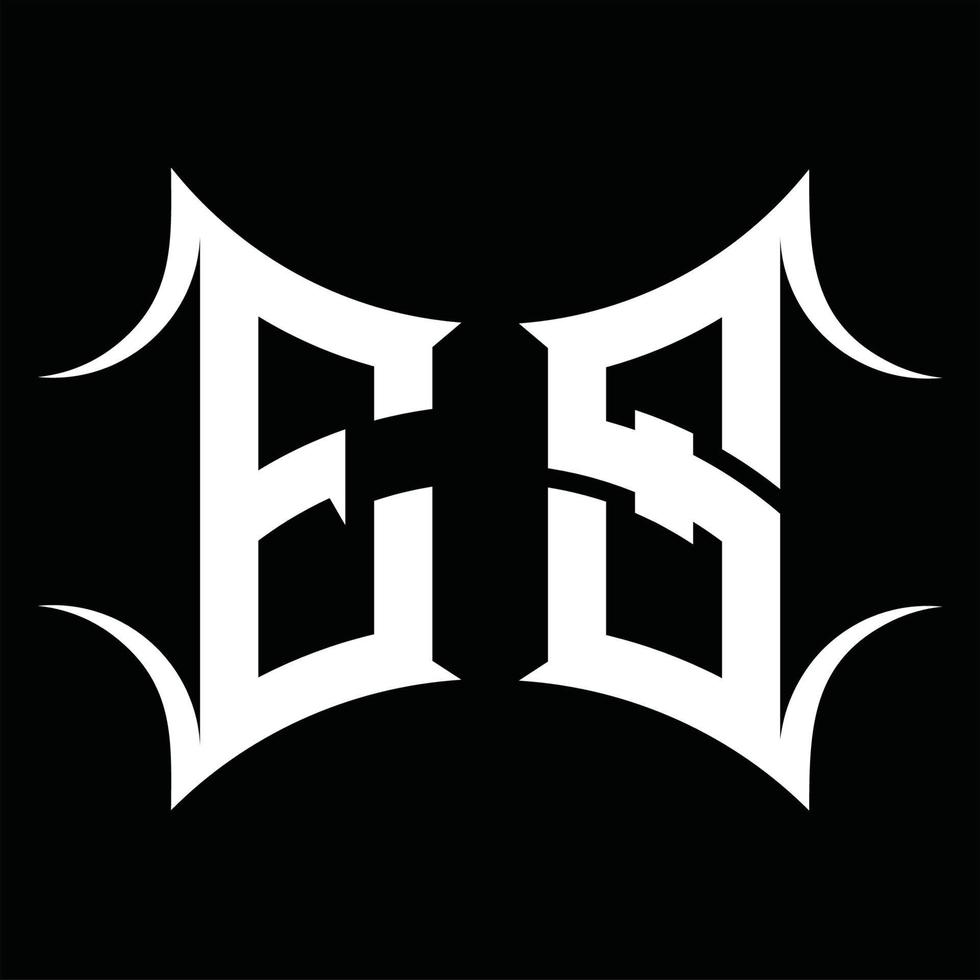 es logo monogramma con astratto forma design modello vettore