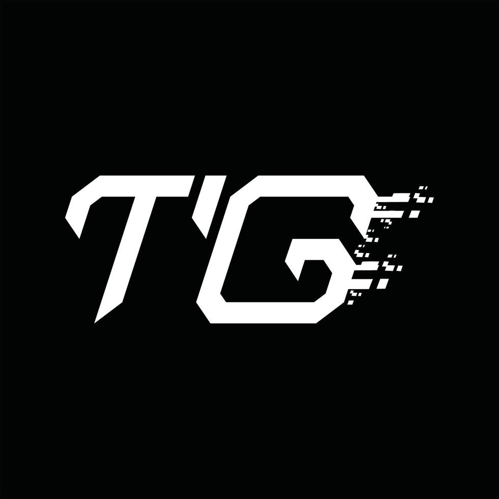 tg logo monogramma astratto velocità tecnologia design modello vettore