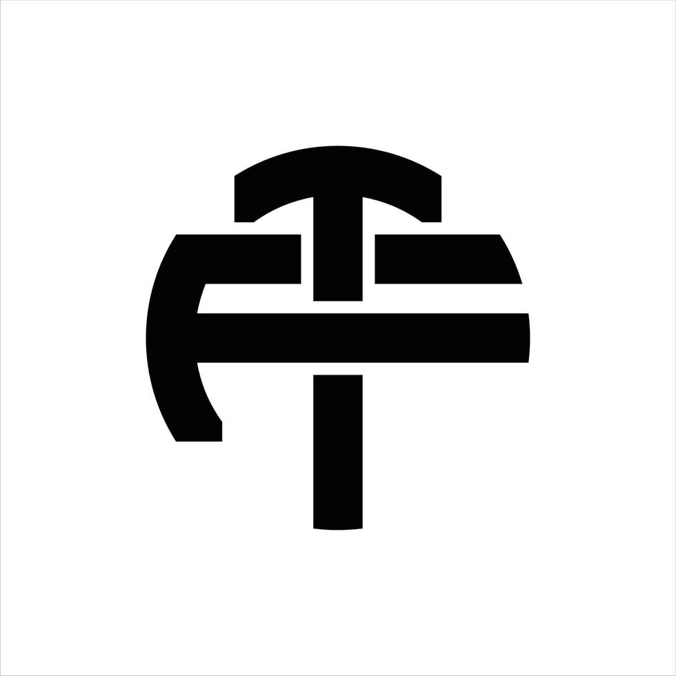 tf logo monogramma design modello vettore