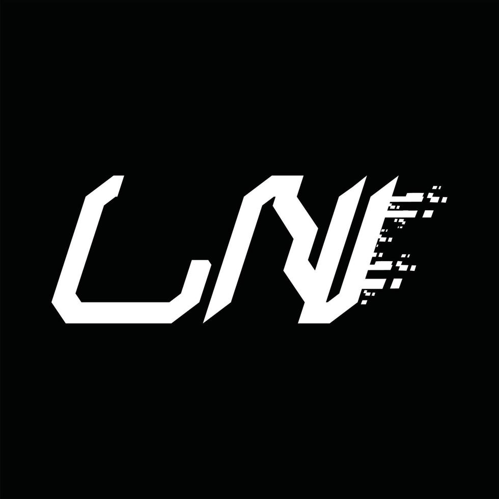 ln logo monogramma astratto velocità tecnologia design modello vettore