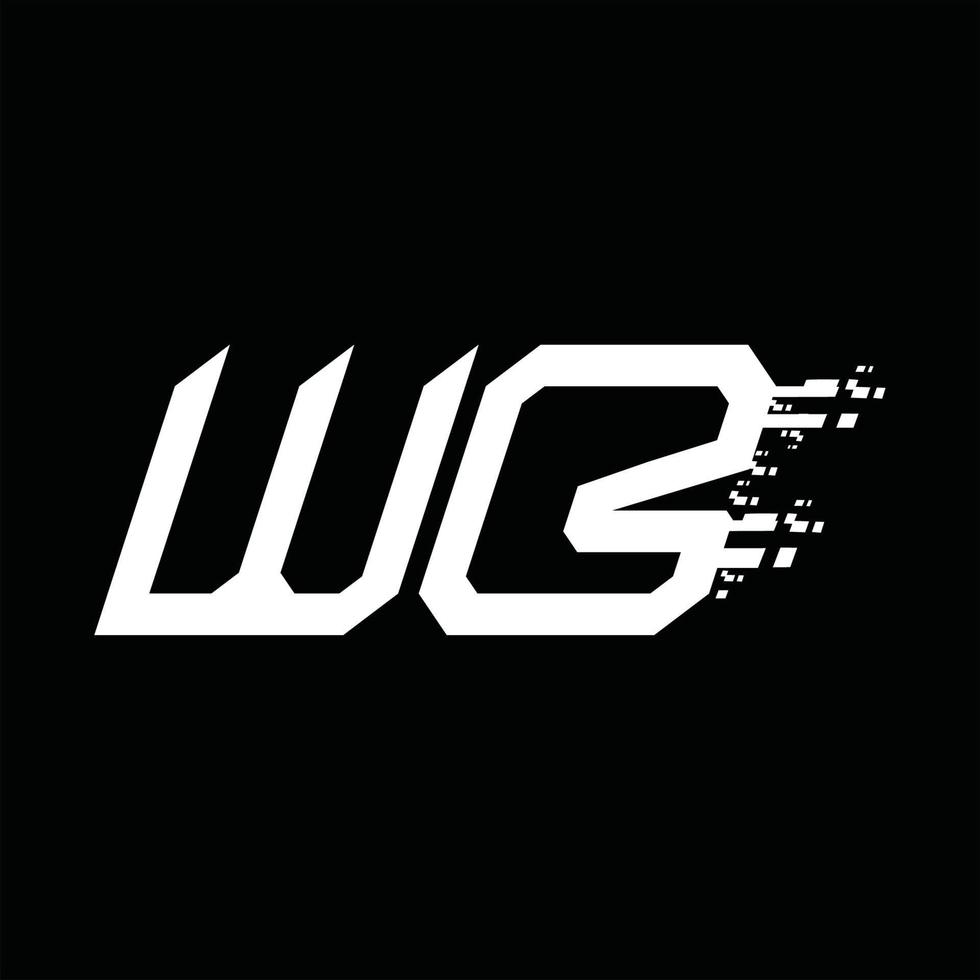 wb logo monogramma astratto velocità tecnologia design modello vettore