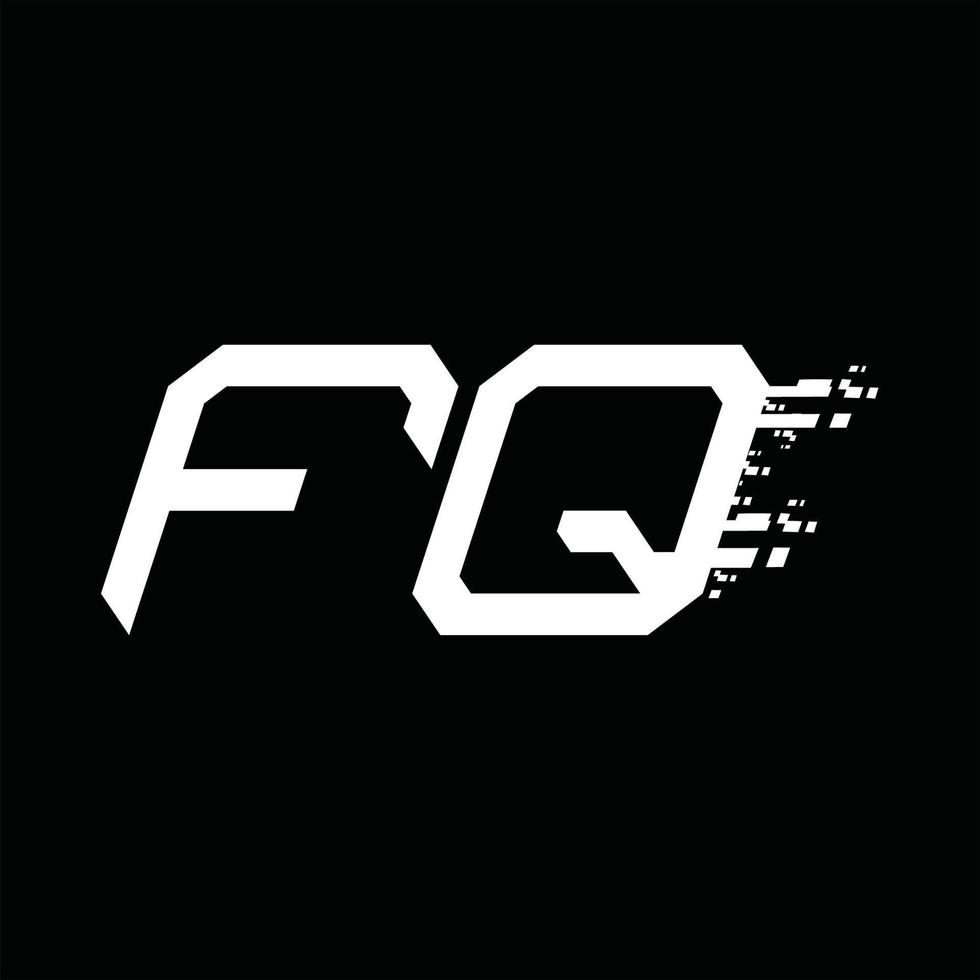 fq logo monogramma astratto velocità tecnologia design modello vettore