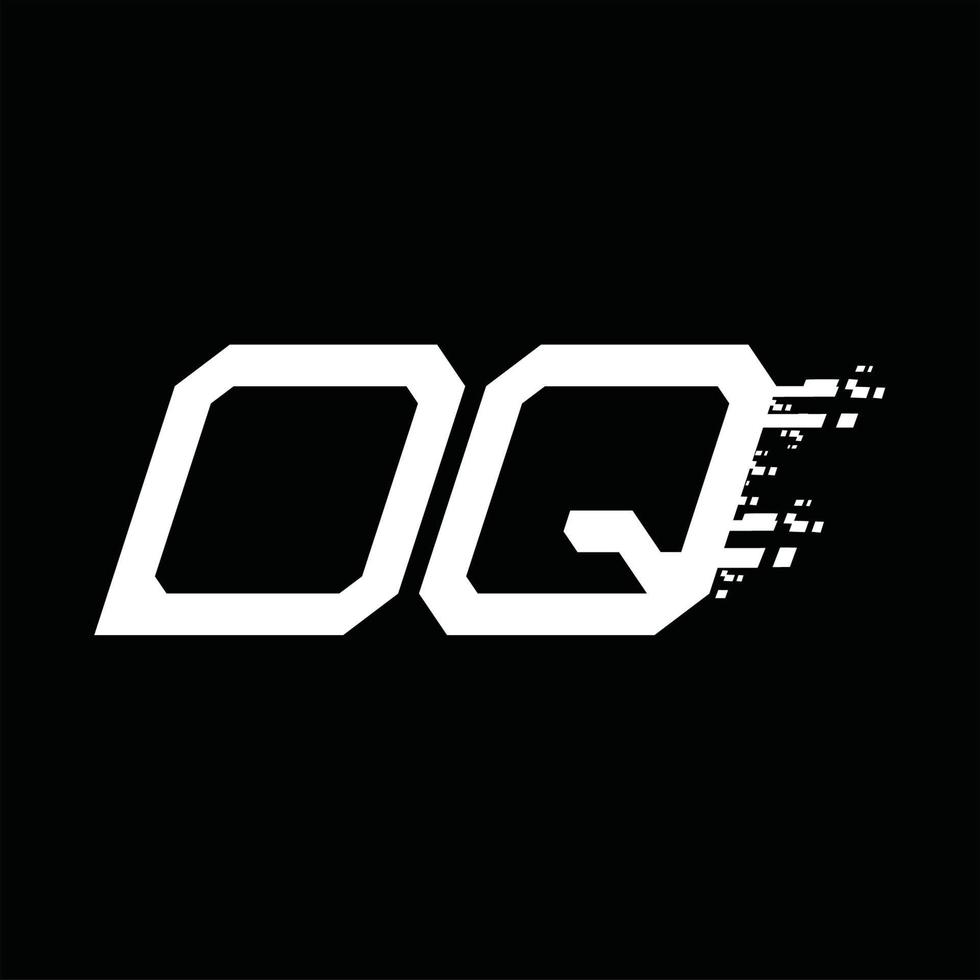 dq logo monogramma astratto velocità tecnologia design modello vettore