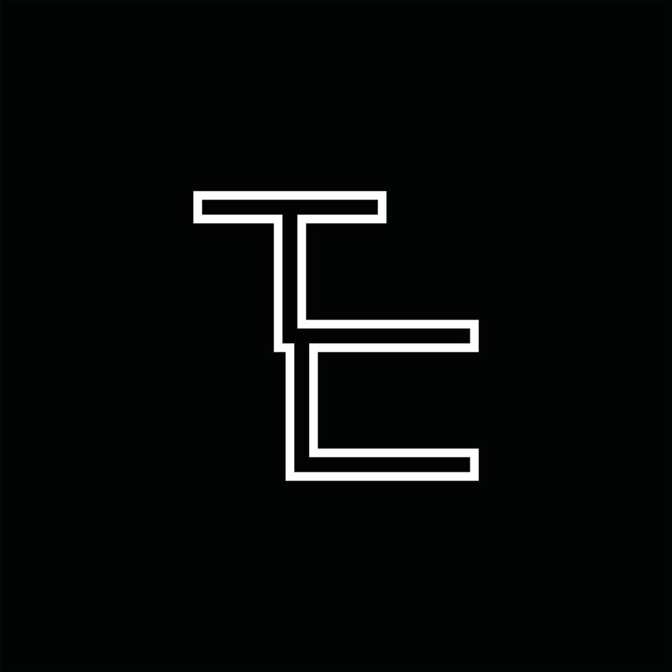 tc logo monogramma con linea stile design modello vettore