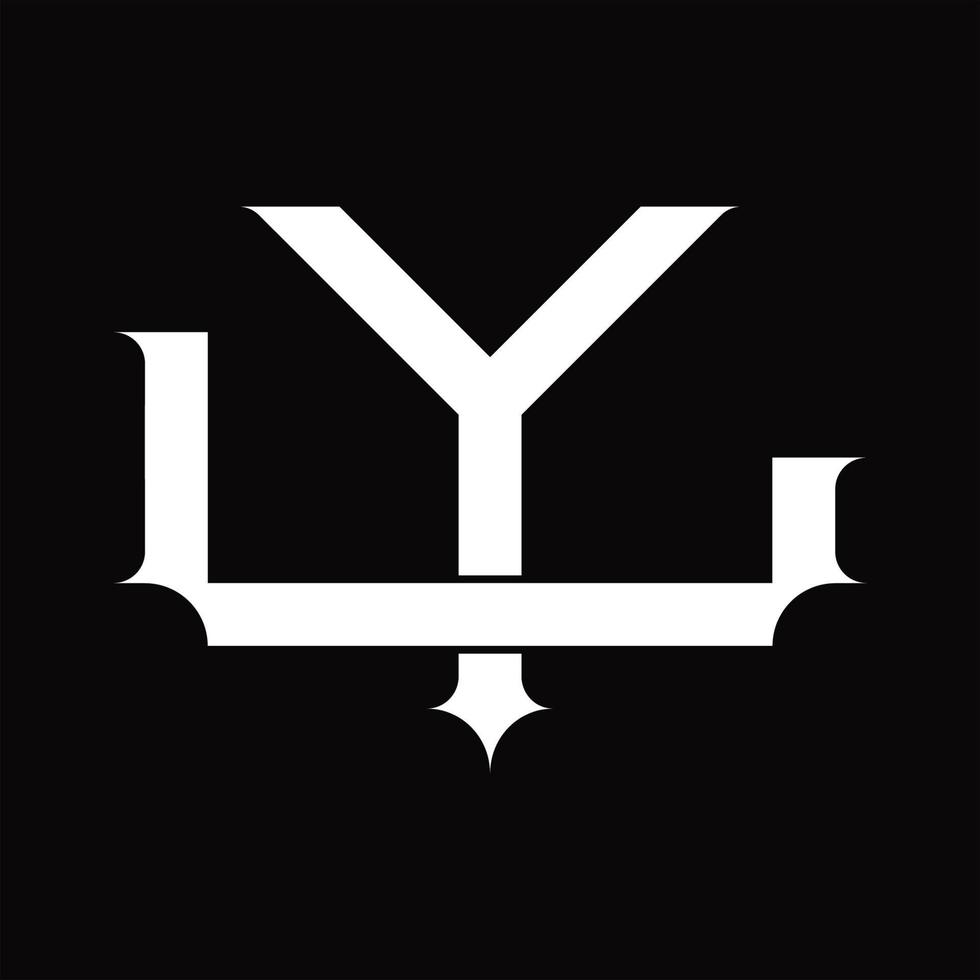 LY logo monogramma con Vintage ▾ sovrapposizione connesso stile design modello vettore