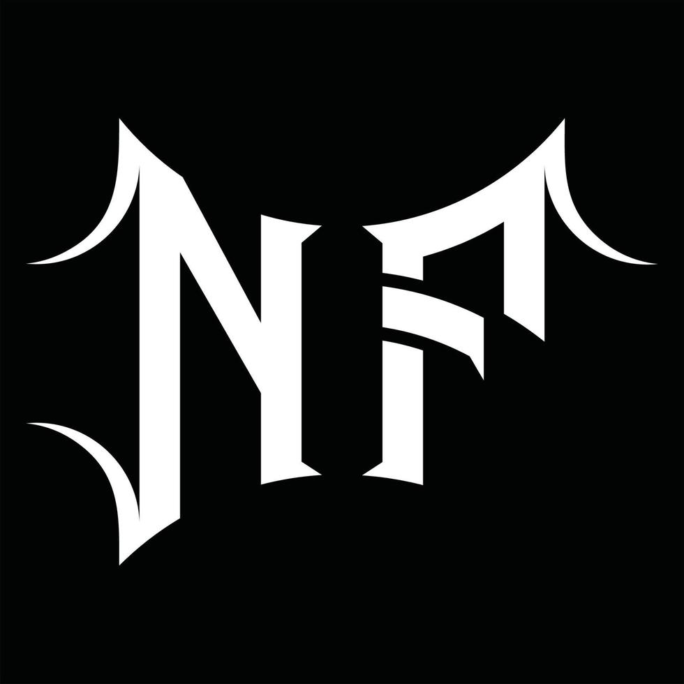 nf logo monogramma con astratto forma design modello vettore