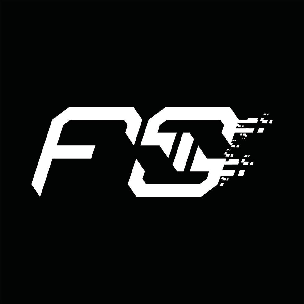 fs logo monogramma astratto velocità tecnologia design modello vettore