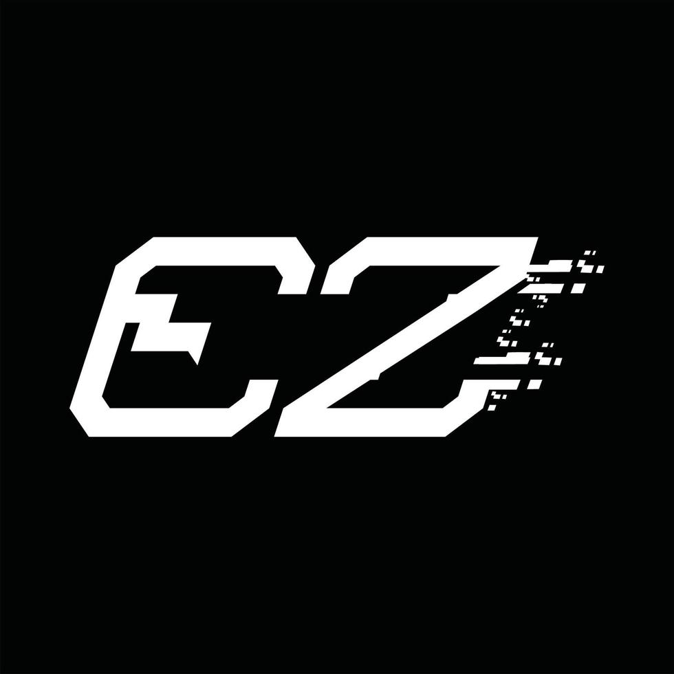 ez logo monogramma astratto velocità tecnologia design modello vettore