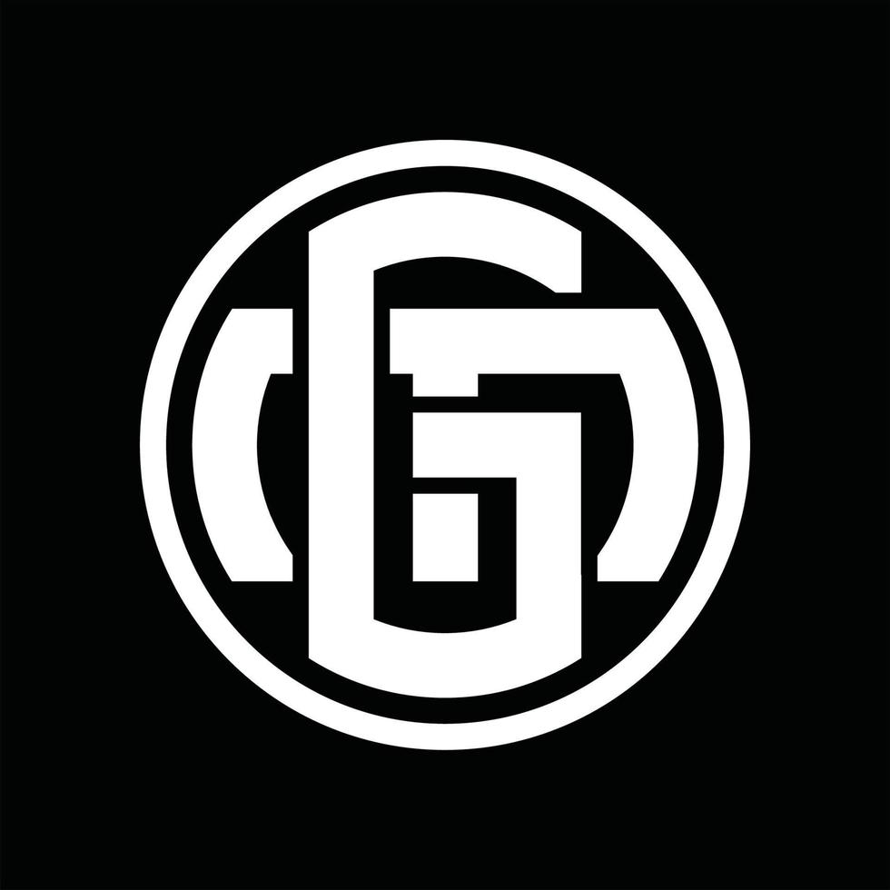 gm logo monogramma design modello vettore