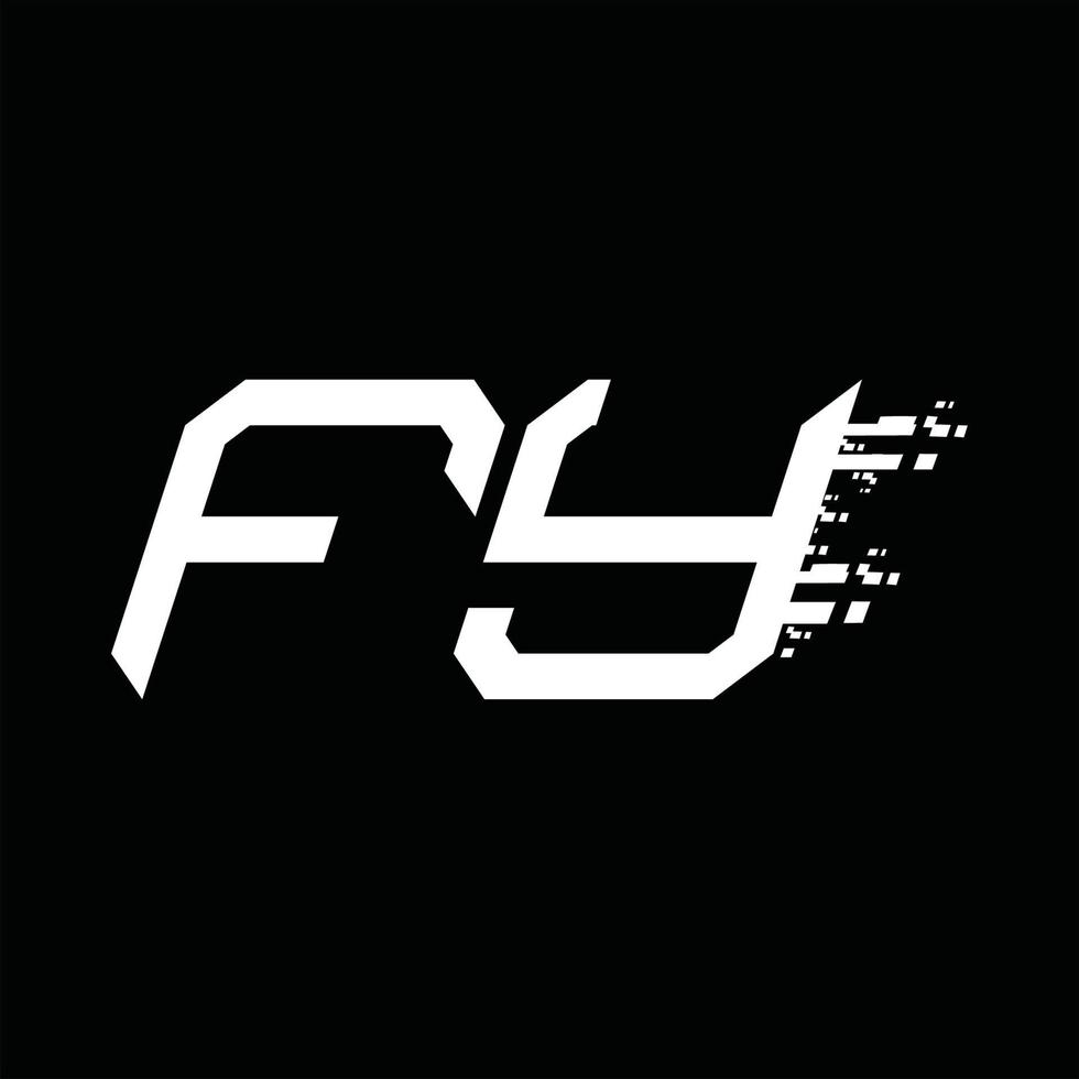 fy logo monogramma astratto velocità tecnologia design modello vettore