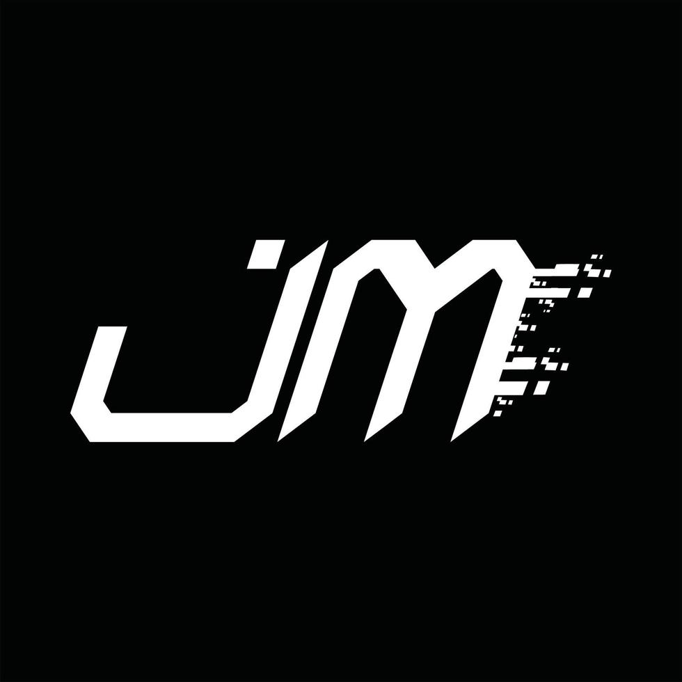 jm logo monogramma astratto velocità tecnologia design modello vettore