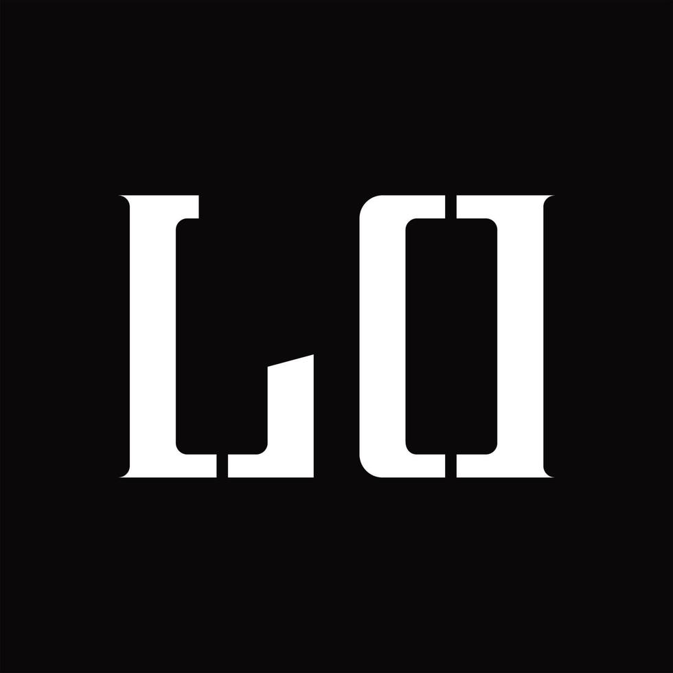 ld logo monogramma con mezzo fetta design modello vettore