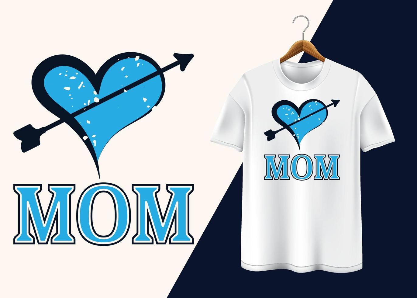 design t-shirt per la festa della mamma felice vettore