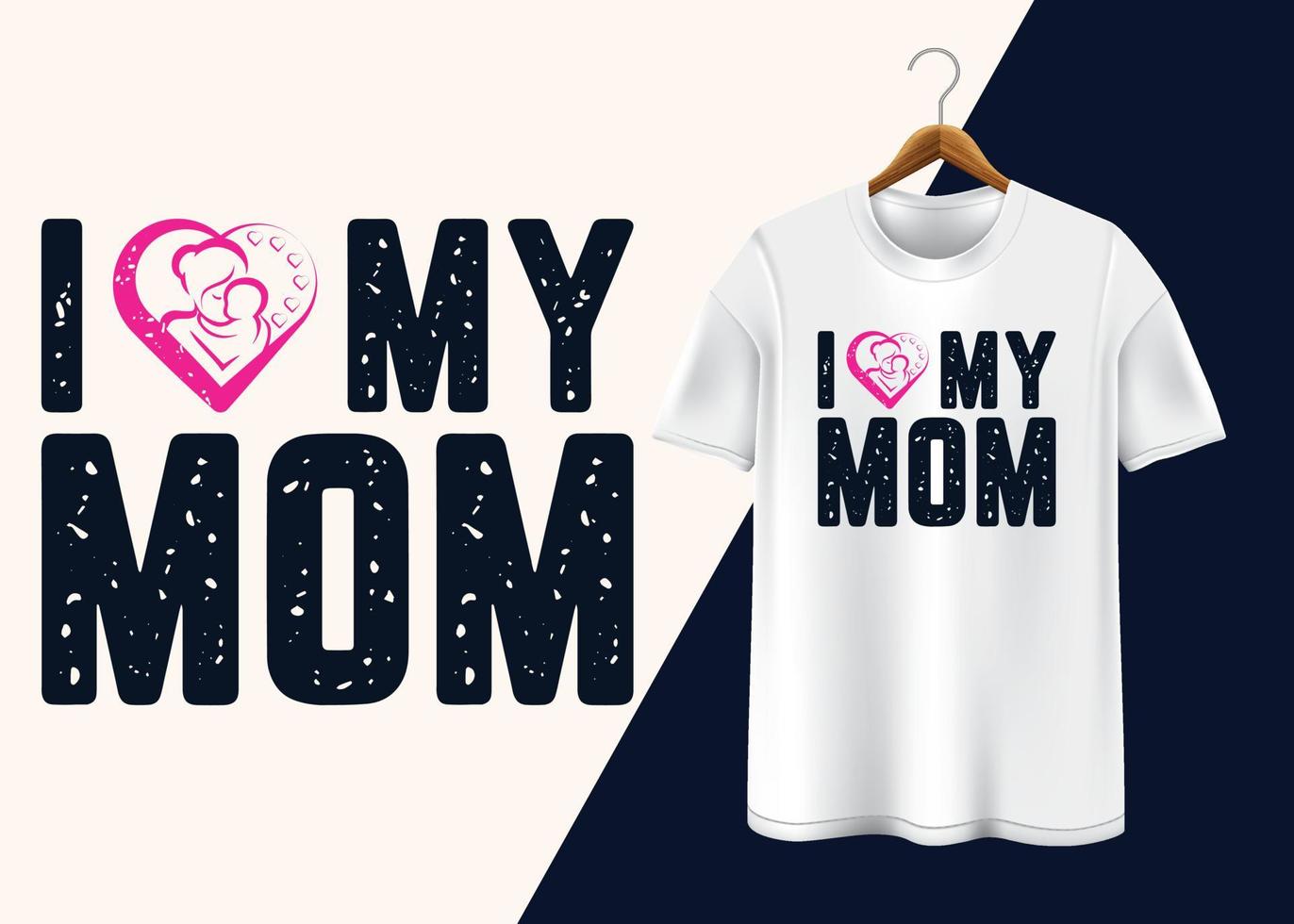 design t-shirt per la festa della mamma felice vettore