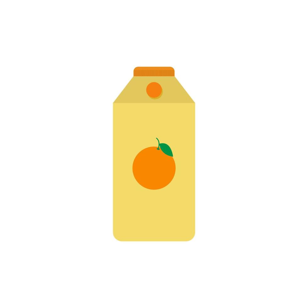 arancia succo icona. bottiglia di succo isolato icona su bianca sfondo. piatto stile vettore illustratio
