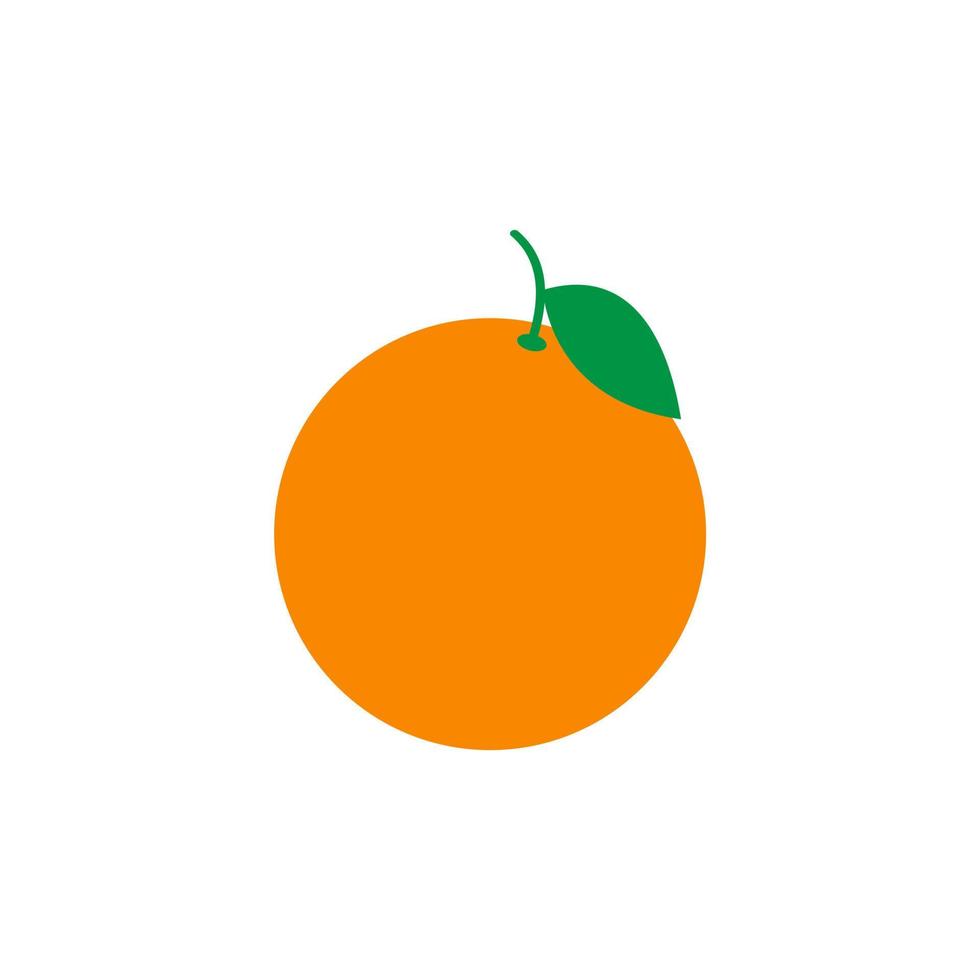 arancia frutta piatto design vettore illustrazione