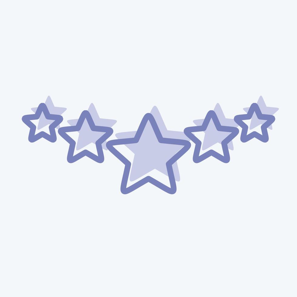 icona cinque stelle valutazione. relazionato per stelle simbolo. Due tono stile. semplice design modificabile. semplice illustrazione. semplice vettore icone