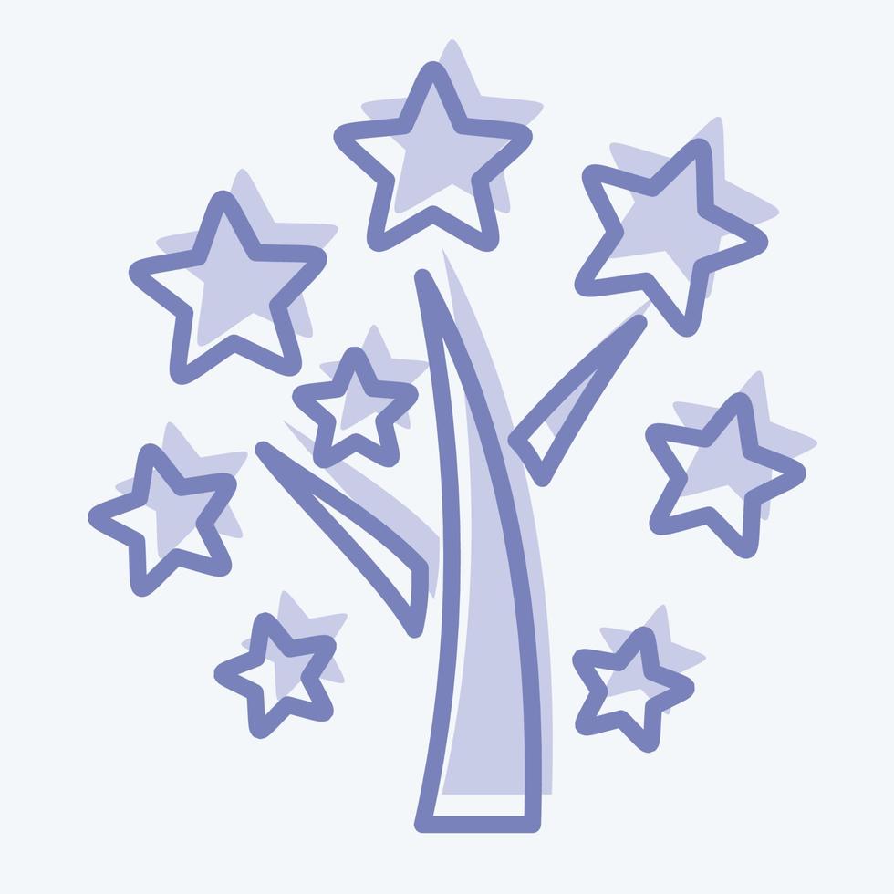icona albero di stelle. relazionato per stelle simbolo. Due tono stile. semplice design modificabile. semplice illustrazione. semplice vettore icone