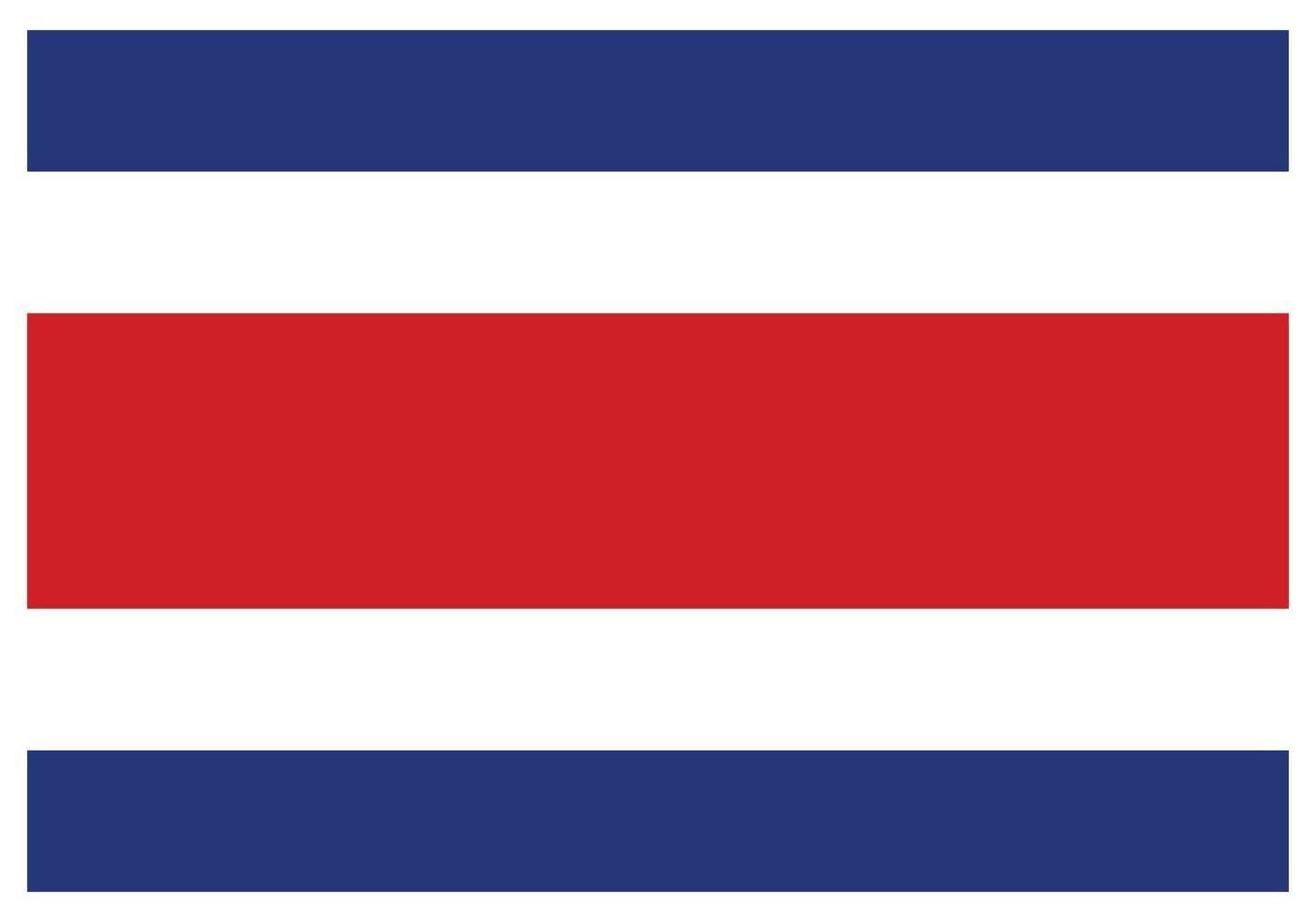 nazionale bandiera di costa rica - piatto colore icona. vettore