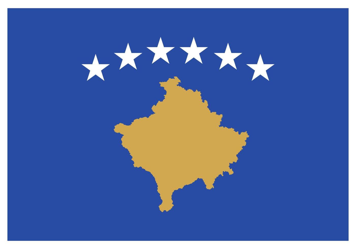 nazionale bandiera di kosovo - piatto colore icona. vettore