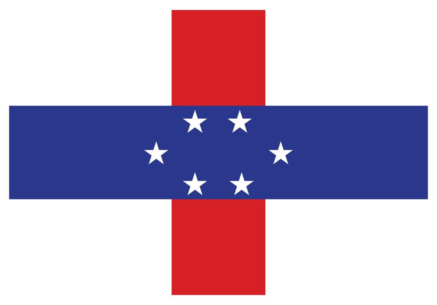 nazionale bandiera di Olanda Antille - piatto colore icona. vettore