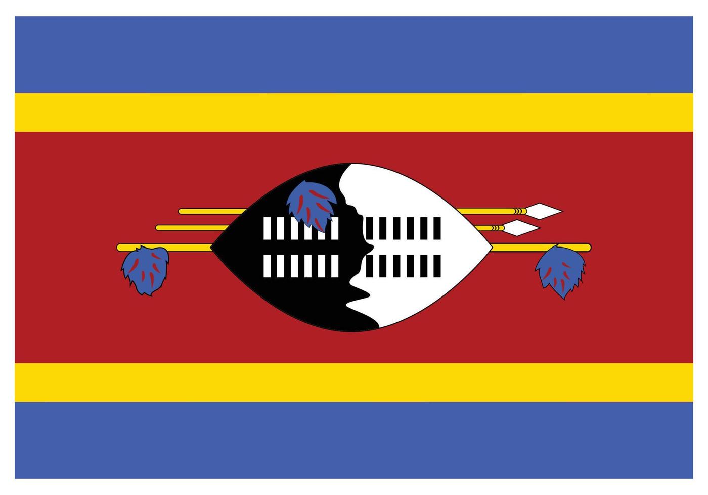 nazionale bandiera di Swaziland - piatto colore icona. vettore