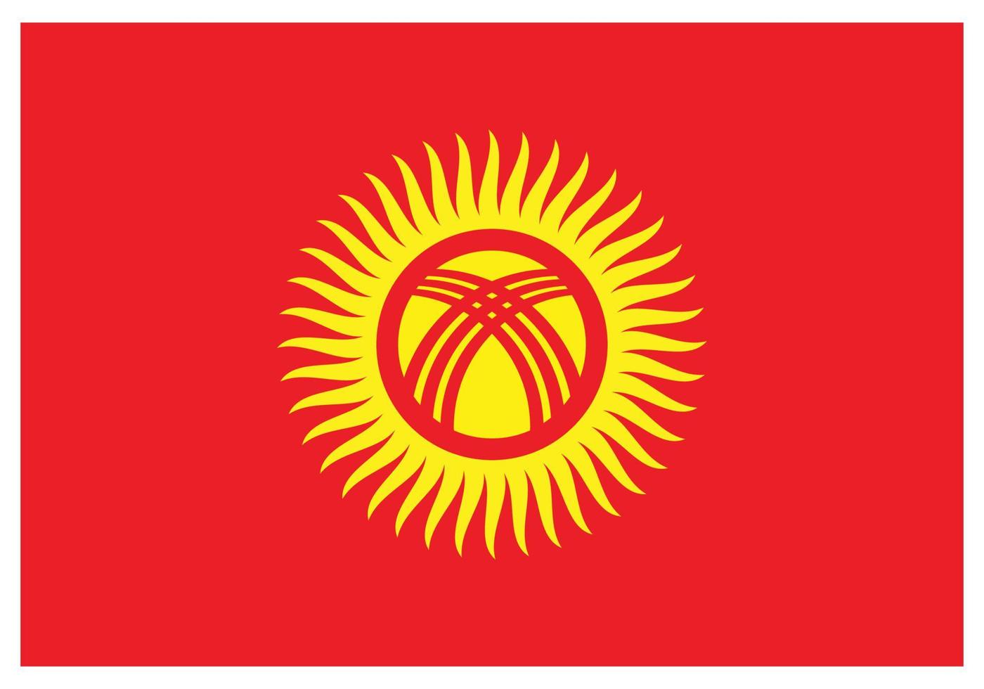 nazionale bandiera di Kyrgyzstan - piatto colore icona. vettore