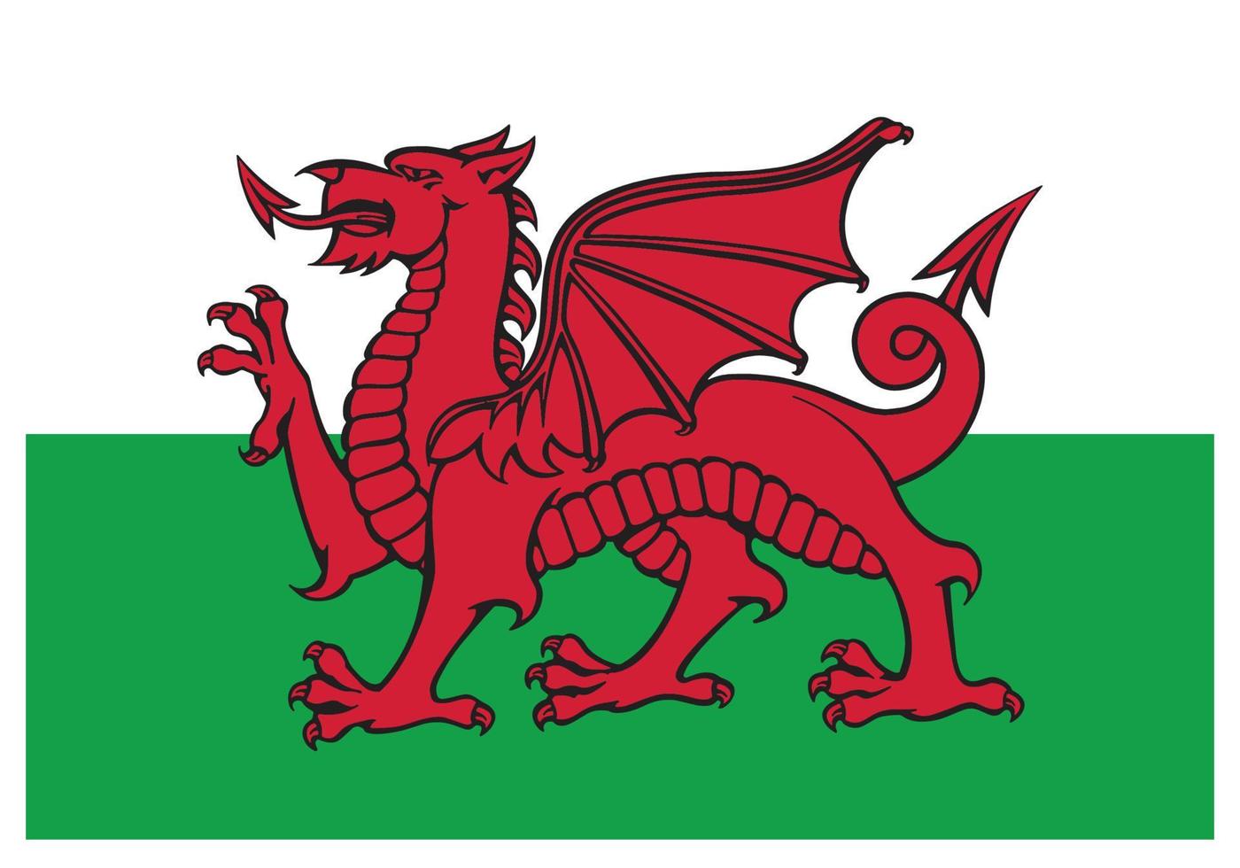 nazionale bandiera di Galles - piatto colore icona. vettore
