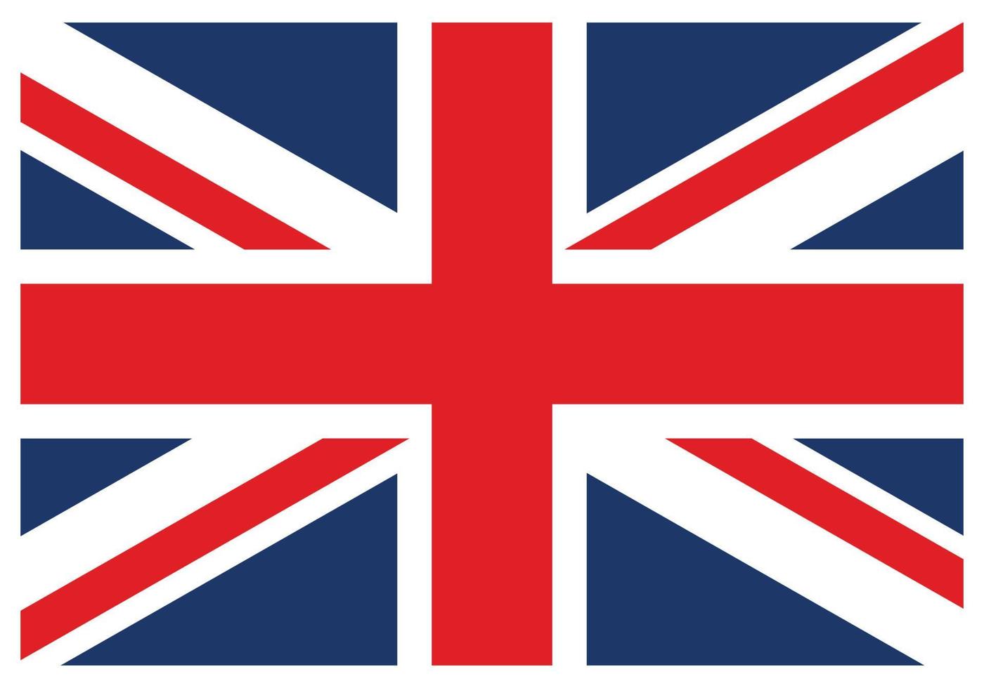 nazionale bandiera di grande Gran Bretagna - piatto colore icona. vettore