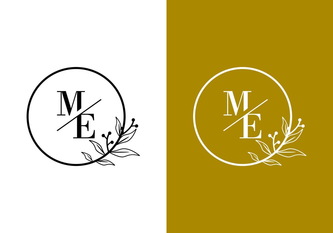 lettera m, logo e, adatto per il della società iniziale simbolo. vettore