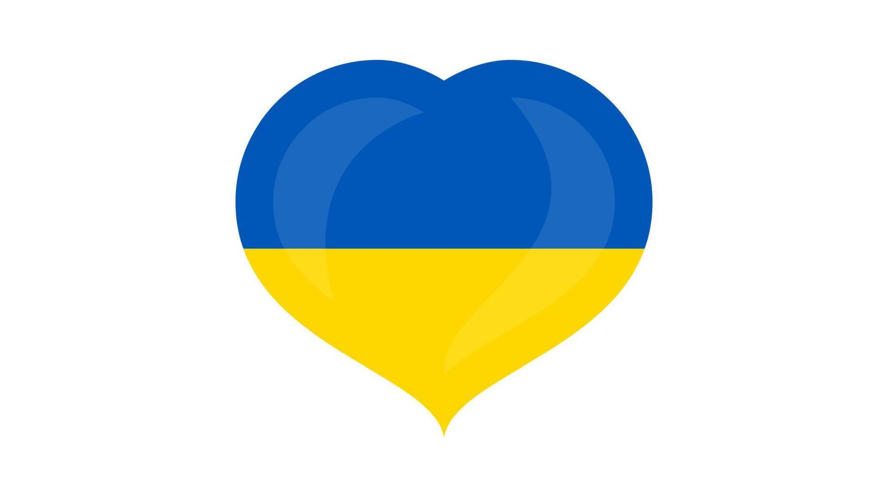 cuore nel ucraino colori vettore