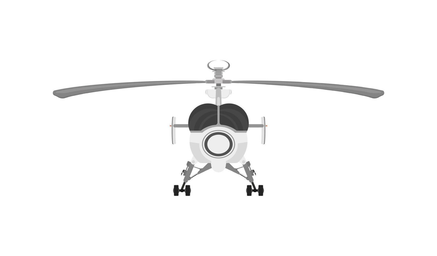 elicottero isolato. davanti Visualizza. vettore piatto stile illustrazione.