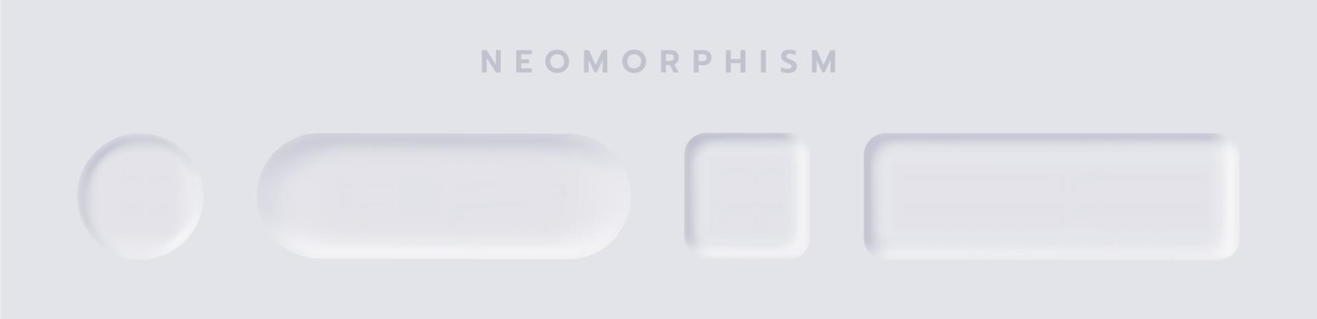 bianca pulsante neumorphism design elementi vettore impostare, pulsante e elemento per ui ragnatela design o applicazione ui design.