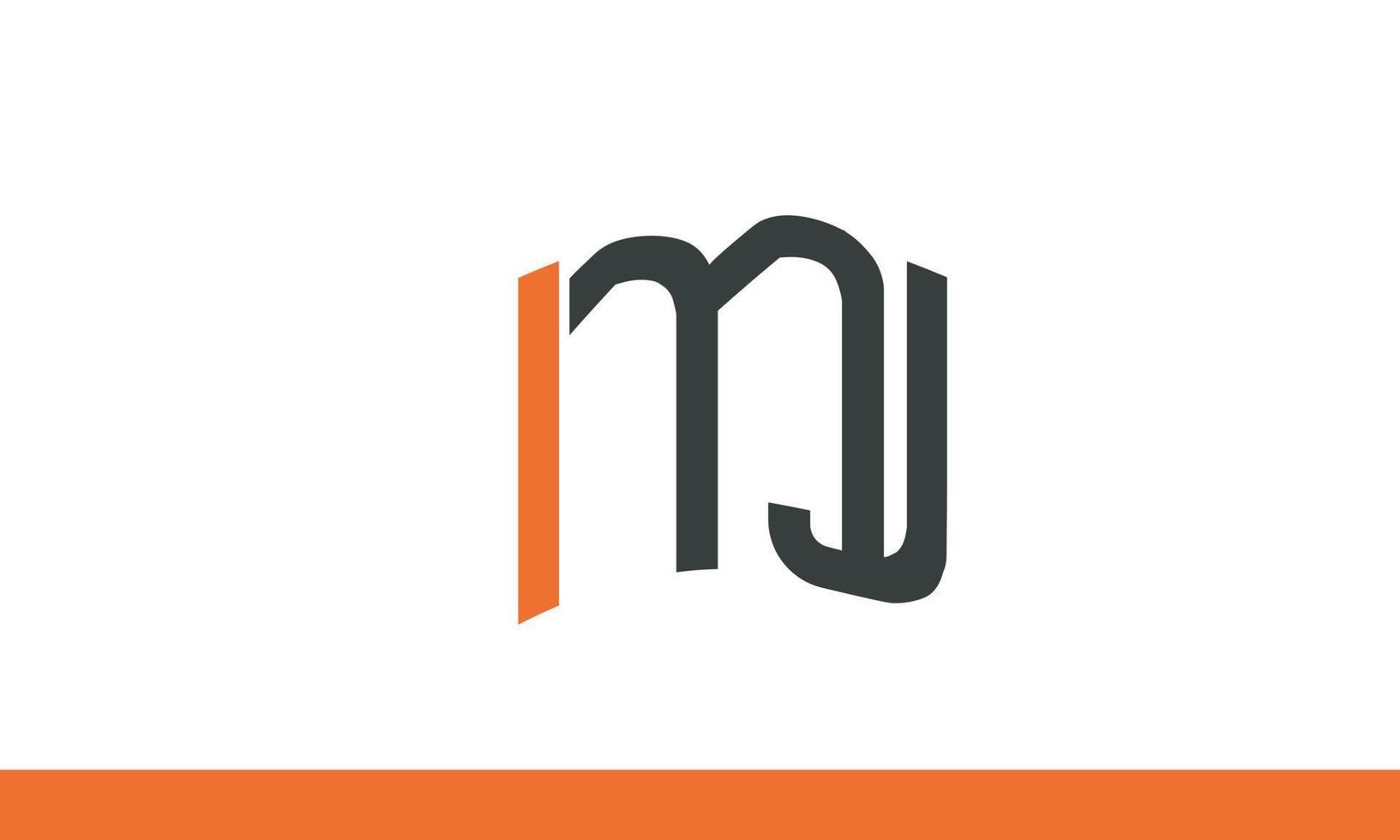 alfabeto lettere iniziali monogramma logo mj, jm, m e j vettore