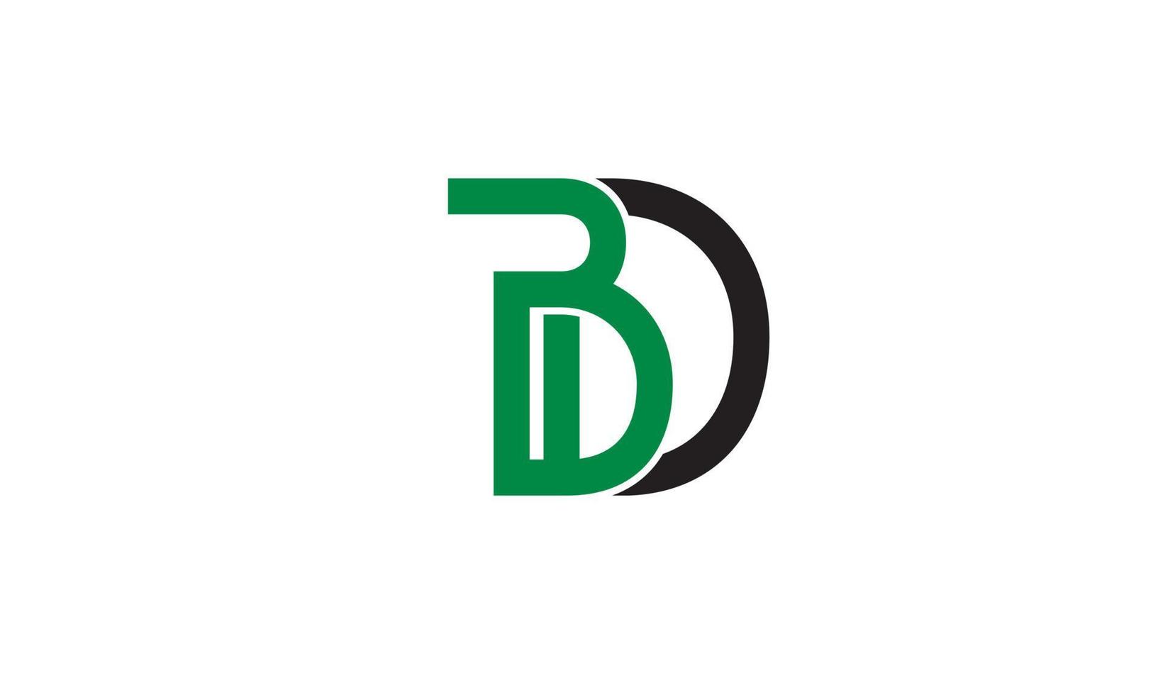 alfabeto lettere iniziali monogramma logo bd, db, b e d vettore