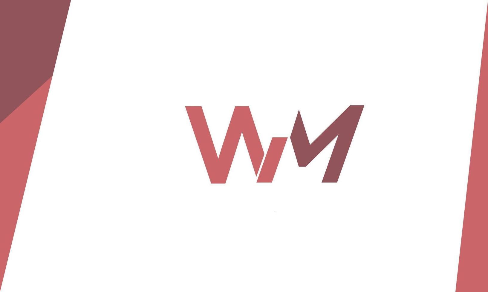 alfabeto lettere iniziali monogramma logo wm, mw, w e m vettore