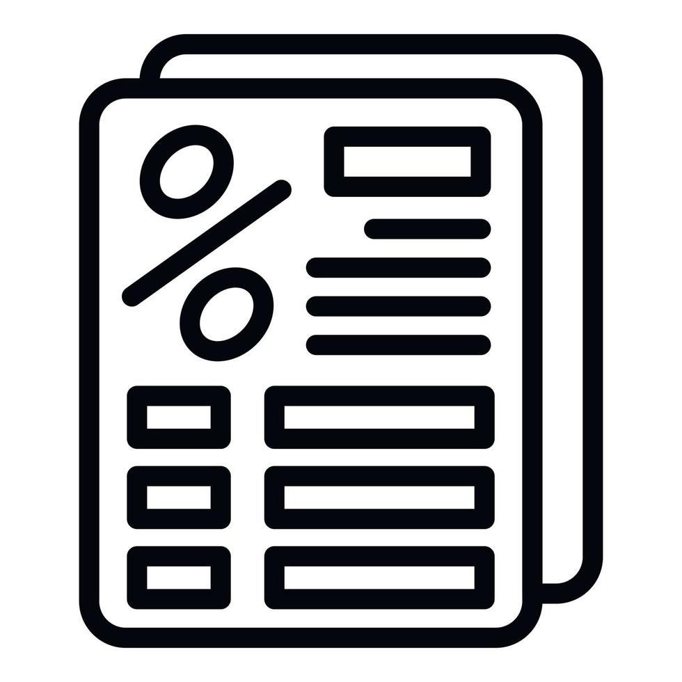 vendita documenti icona schema vettore. finanziario alfabetizzazione vettore