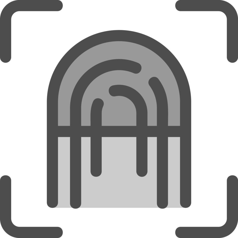 impronta digitale scansione vettore icona design
