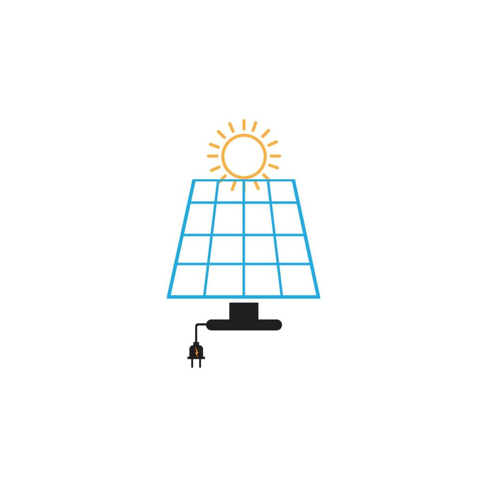 icona di energia logo solare vettore