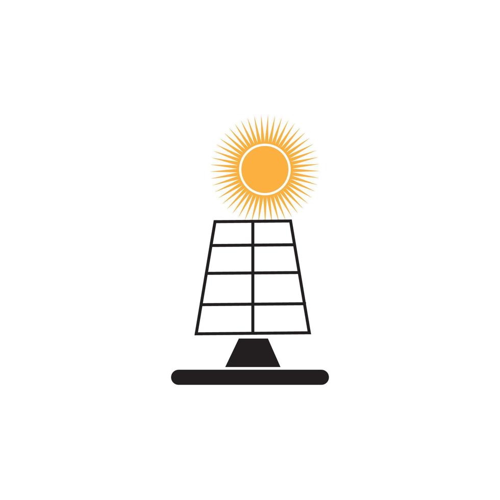 icona di energia logo solare vettore